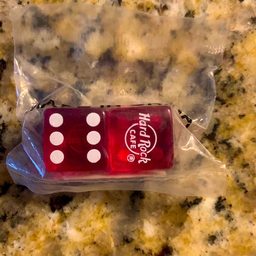 Hard Rock Cafe Red Two Dice Set